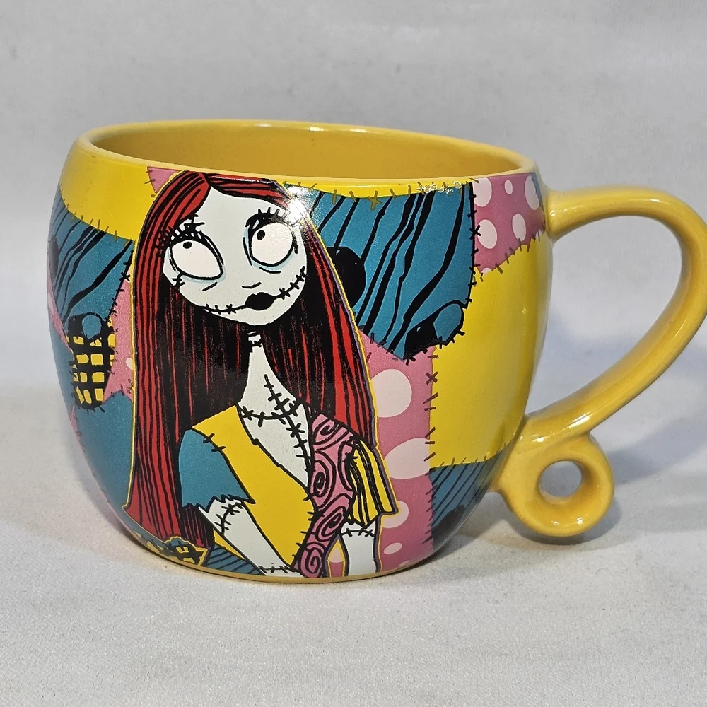The Nightmare Before Christmas‎ Jack & Sally Large Yellow 16 oz. Ceramic Mug